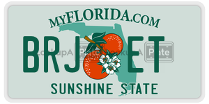 BRJET  license plate in FL