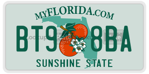 BT98BA license plate in Florida