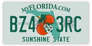 BZ43RC  license plate in FL