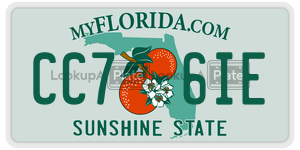 CC76IE  license plate in FL
