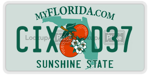 CIXD37 license plate in Florida