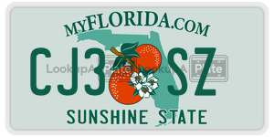 CJ3SZ  license plate in FL