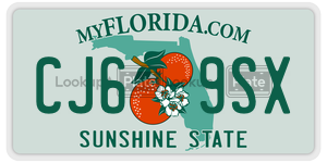CJ69SX license plate in Florida