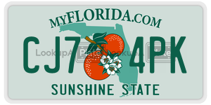 CJ74PK  license plate in FL