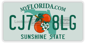CJ78LG  license plate in FL