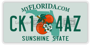 CK14AZ license plate in Florida