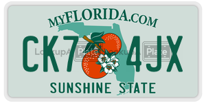 CK74JX  license plate in FL