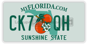 CK7QH  license plate in FL