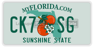 CK7SG  license plate in FL