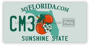 CM3  license plate in FL