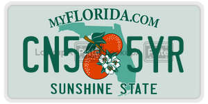 CN55YR  license plate in FL