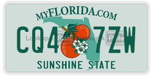 CQ47ZW license plate in Florida