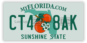 CT48AK  license plate in FL