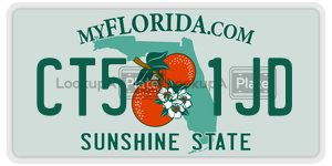 CT51JD  license plate in FL