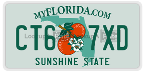 CT67XD  license plate in FL