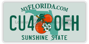 CU40EH license plate in Florida