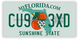 CU93XD license plate in Florida