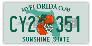CY2351  license plate in FL