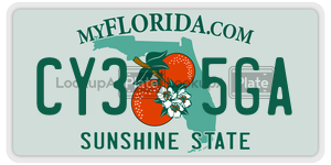 CY35GA  license plate in FL