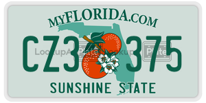 CZ3375 license plate in Florida