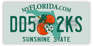 DD52KS  license plate in FL
