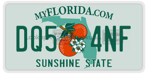 DQ54NF license plate in Florida