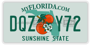 DQZY72  license plate in FL
