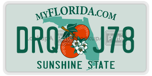 DRQJ78 license plate in Florida