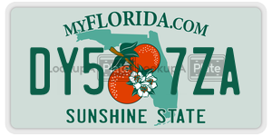 DY57ZA  license plate in FL