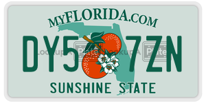 DY57ZN  license plate in FL