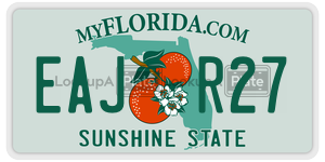 EAJR27  license plate in FL