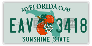 EAV3418  license plate in FL
