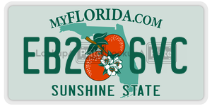 EB26VC license plate in Florida