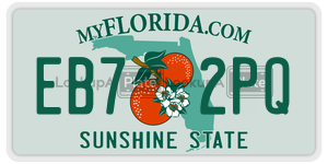 EB72PQ  license plate in FL