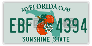 EBF4394  license plate in FL