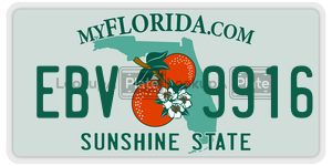 EBV9916  license plate in FL