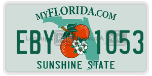 EBY1053  license plate in FL
