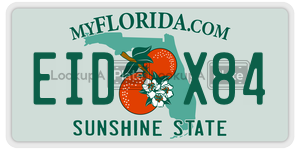 EIDX84  license plate in FL