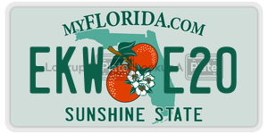 EKWE20  license plate in FL