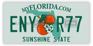 ENYR77  license plate in FL