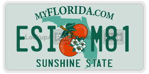 ESIM81 license plate in Florida