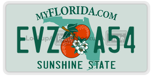 EVZA54  license plate in FL