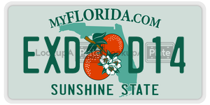 EXDD14 license plate in Florida