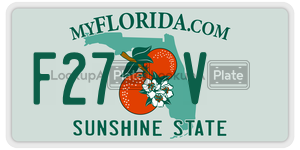 F27V  license plate in FL