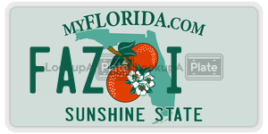 FAZI license plate in Florida