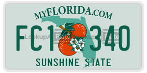 FC1340  license plate in FL