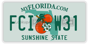 FCIW31 license plate in Florida