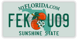 FEKU09  license plate in FL