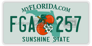 FGA257  license plate in FL