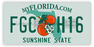 FGCH16  license plate in FL